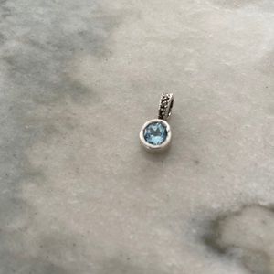 Marsala Silver Aquamarine Pendant